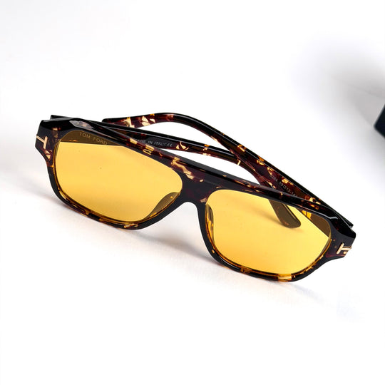 Tom Ford Oversized Aviator – Tortoise Amber