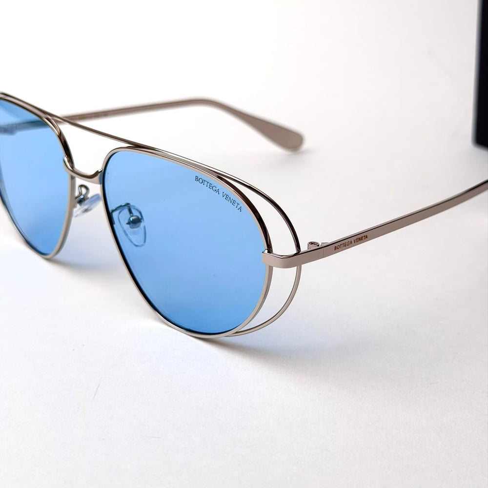 Bottega Veneta Ribbon Aviator - Silver Blue