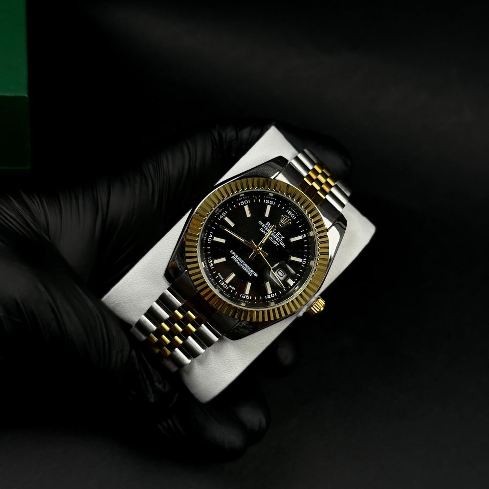Rolex Datejust For Him – Black & Two-Tone Gold