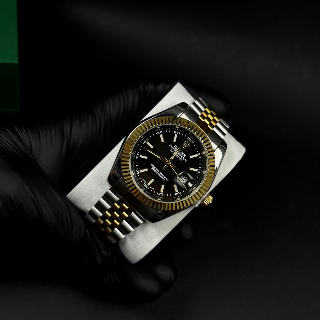 Rolex Datejust For Him – Black &amp; Two-Tone Gold