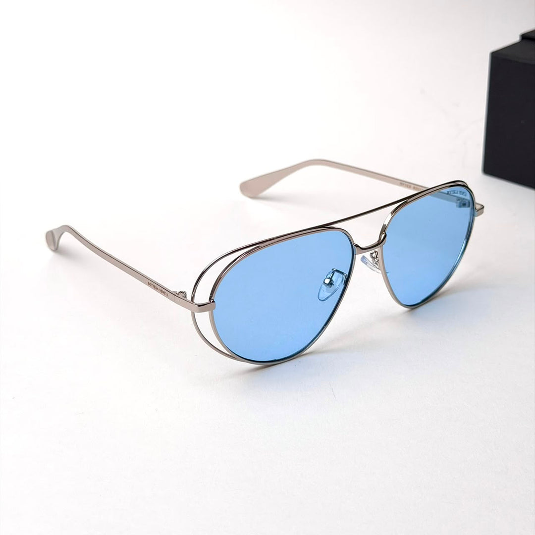 Bottega Veneta Ribbon Aviator - Silver Blue
