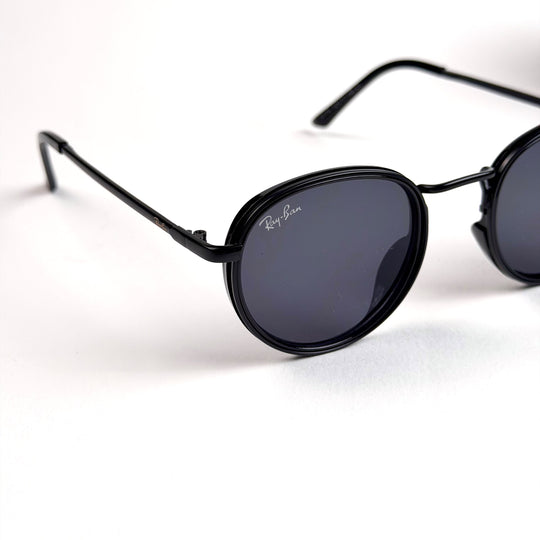 Ray Ban Double Rim Round – Black Smoke