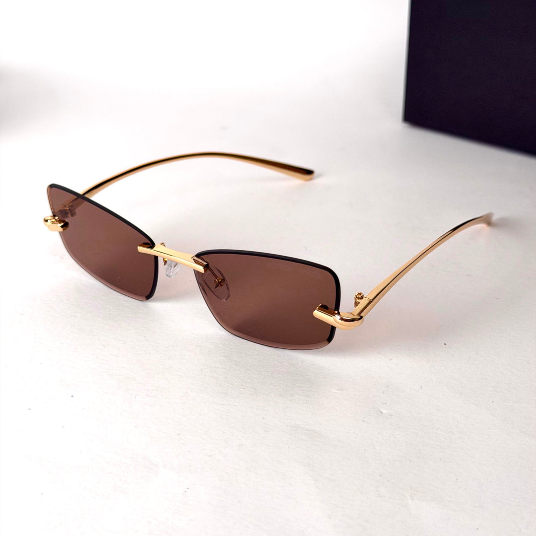 Bottega Veneta Rimless Rectangle – Brown