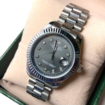Rolex diamonds oyster Silver