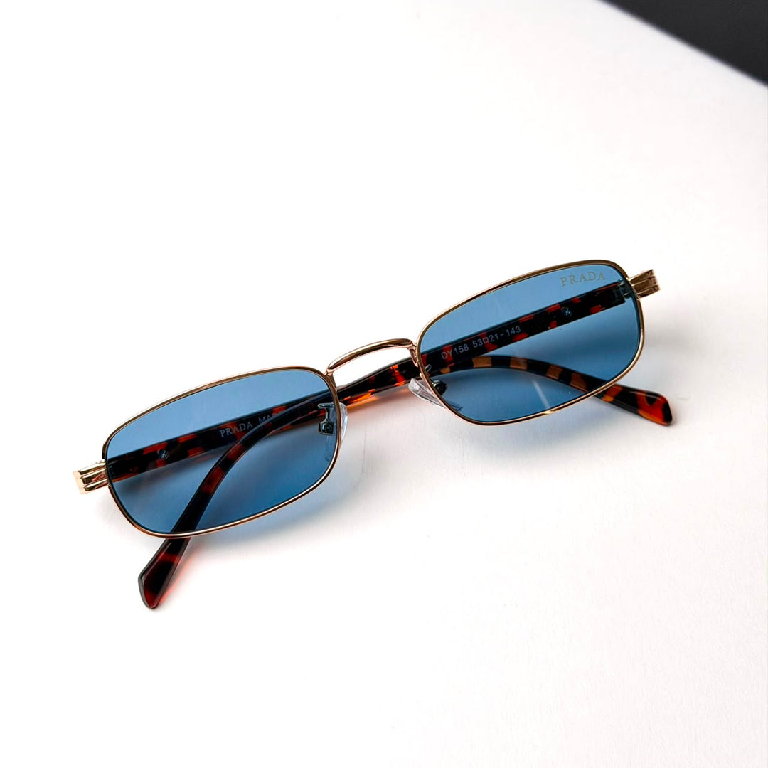 Prada PR B54S Rectangular – Rose Gold Blue