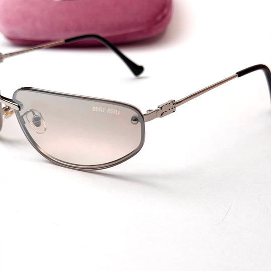Miu Miu Curved Butterfly – Silver Champagne