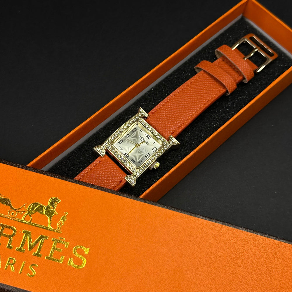 Hermès H Crystal – Gold Orange