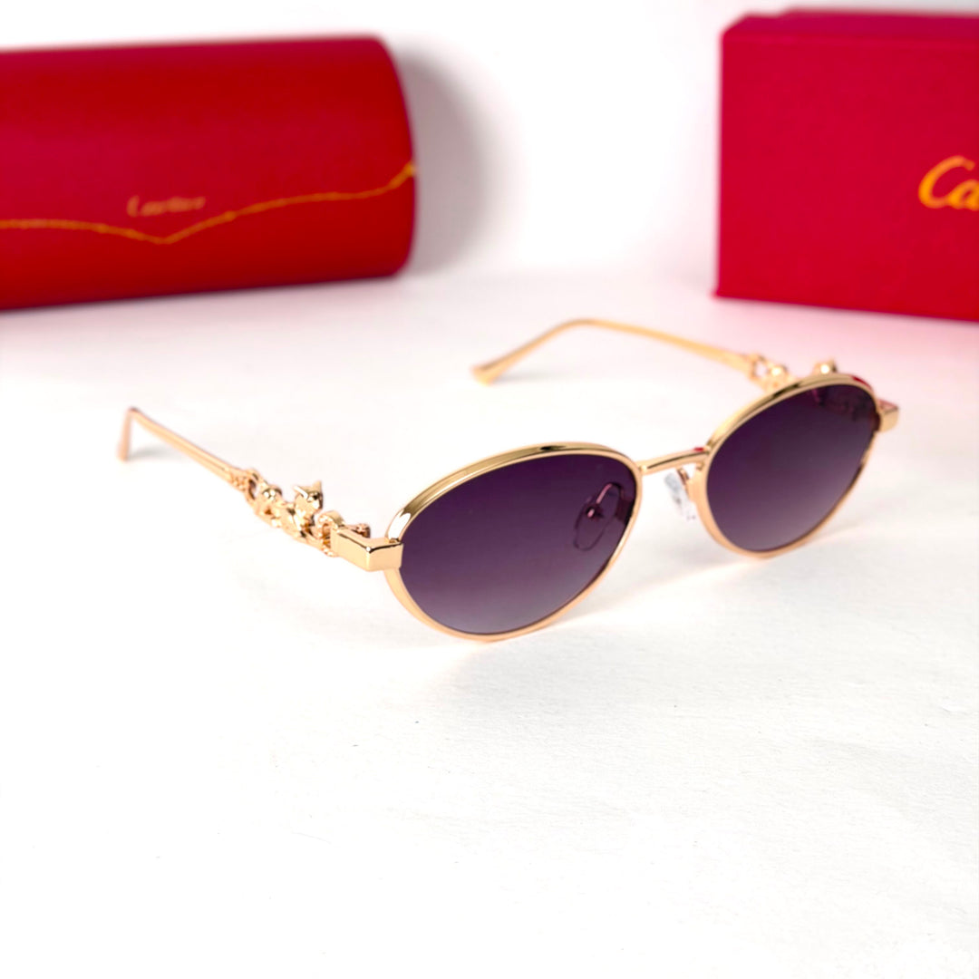 Cartier Clash oval - Gold Purple Gradient