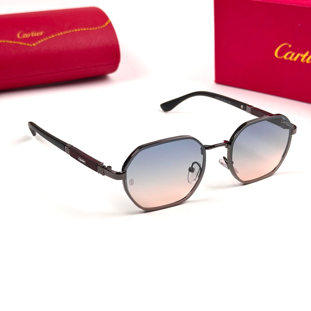 Cartier Octagon Royale – Blue Peach Gradient
