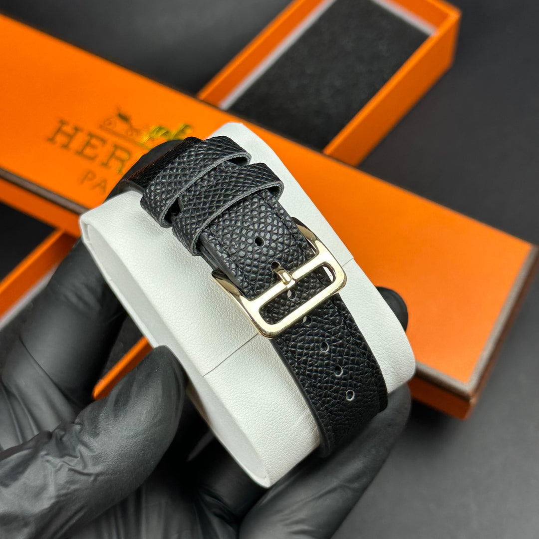 Hermès H Watch – Gold Black