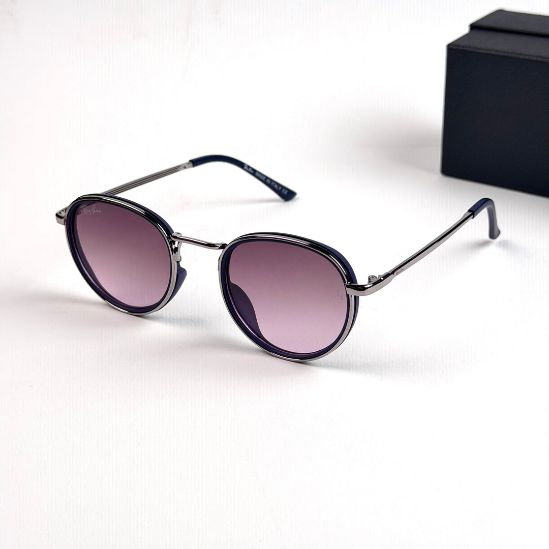 Ray Ban Double Rim Round – Silver Purple Gradient