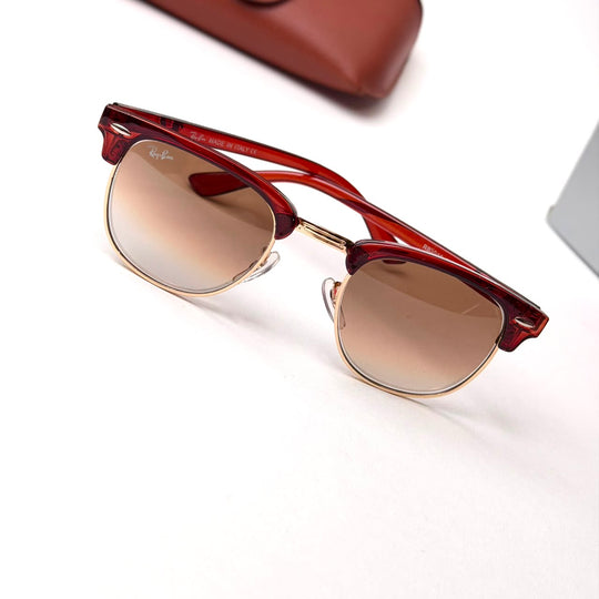 Ray Ban Clubmaster RB3016 – Red Brown Gold