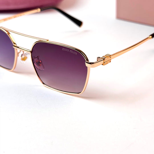 Miu Miu Double Bridge – Rose Gold Deep Purple