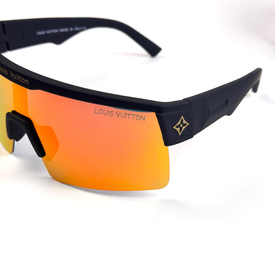 Louis Vuitton Sport Shield – Black Orange Red Mirror
