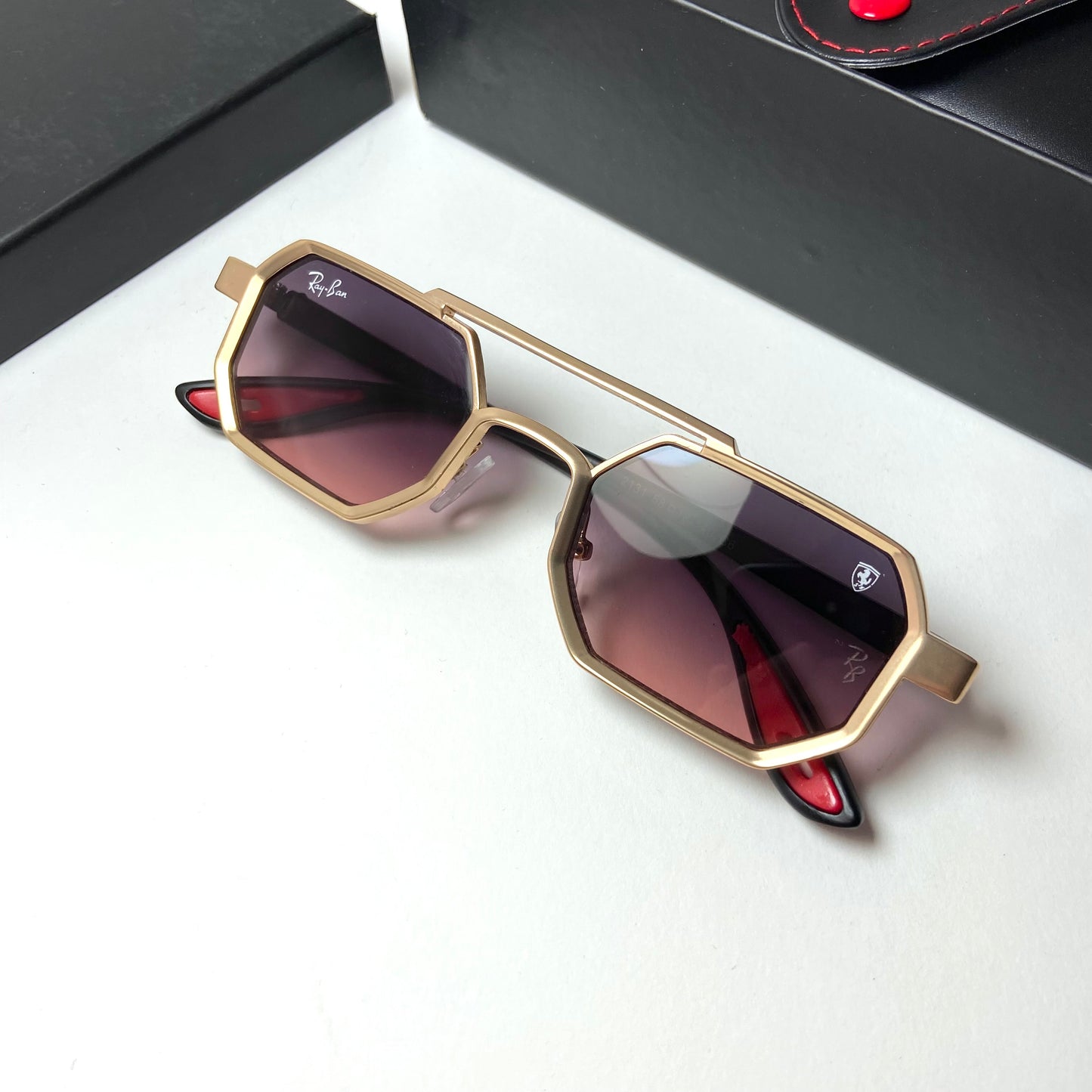 Ray Ban Scuderia Ferrari Geometric Golden