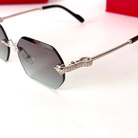 Panthère de Cartier Rimless Hexagon – Silver Grey Gradient