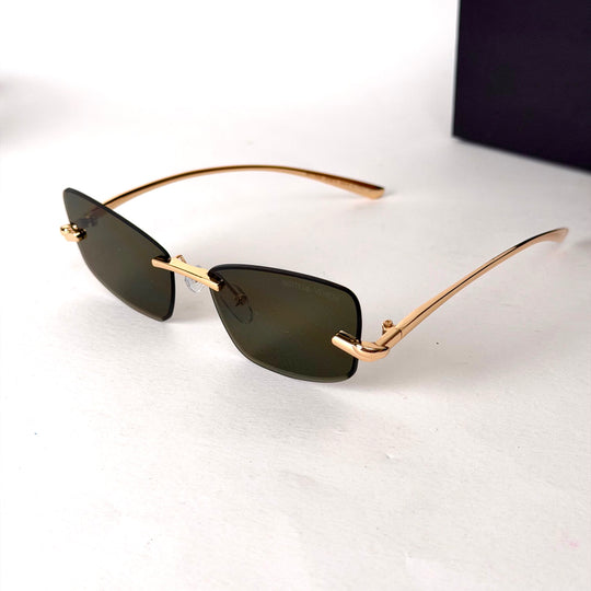 Bottega Veneta Rimless Rectangle – Olive Green