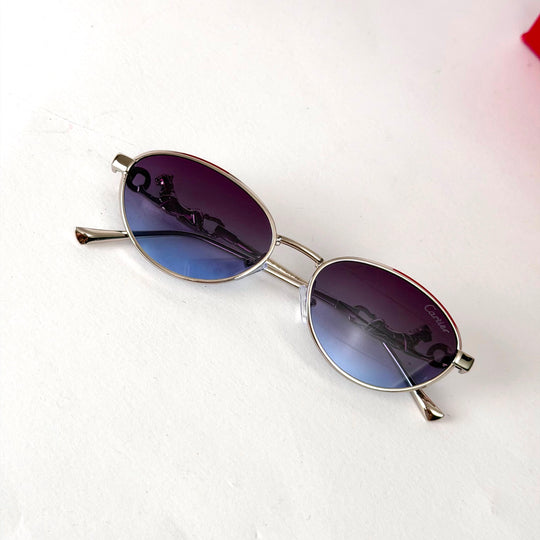 Cartier Clash oval - Silver Purple Blue Gradient