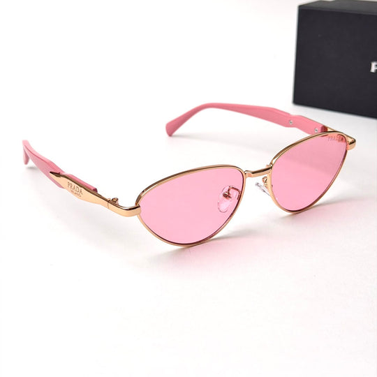 Prada Cat Eye – Gold Pink