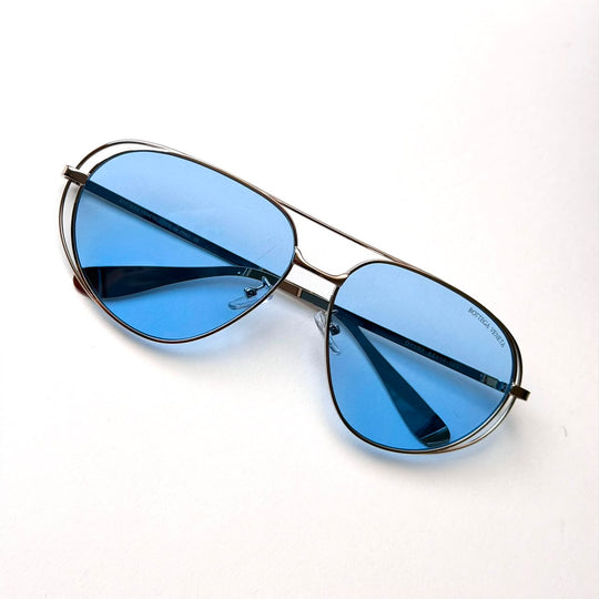 Bottega Veneta Ribbon Aviator - Silver Blue