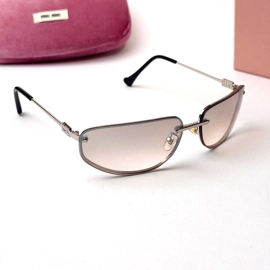 Miu Miu Curved Butterfly – Silver Champagne