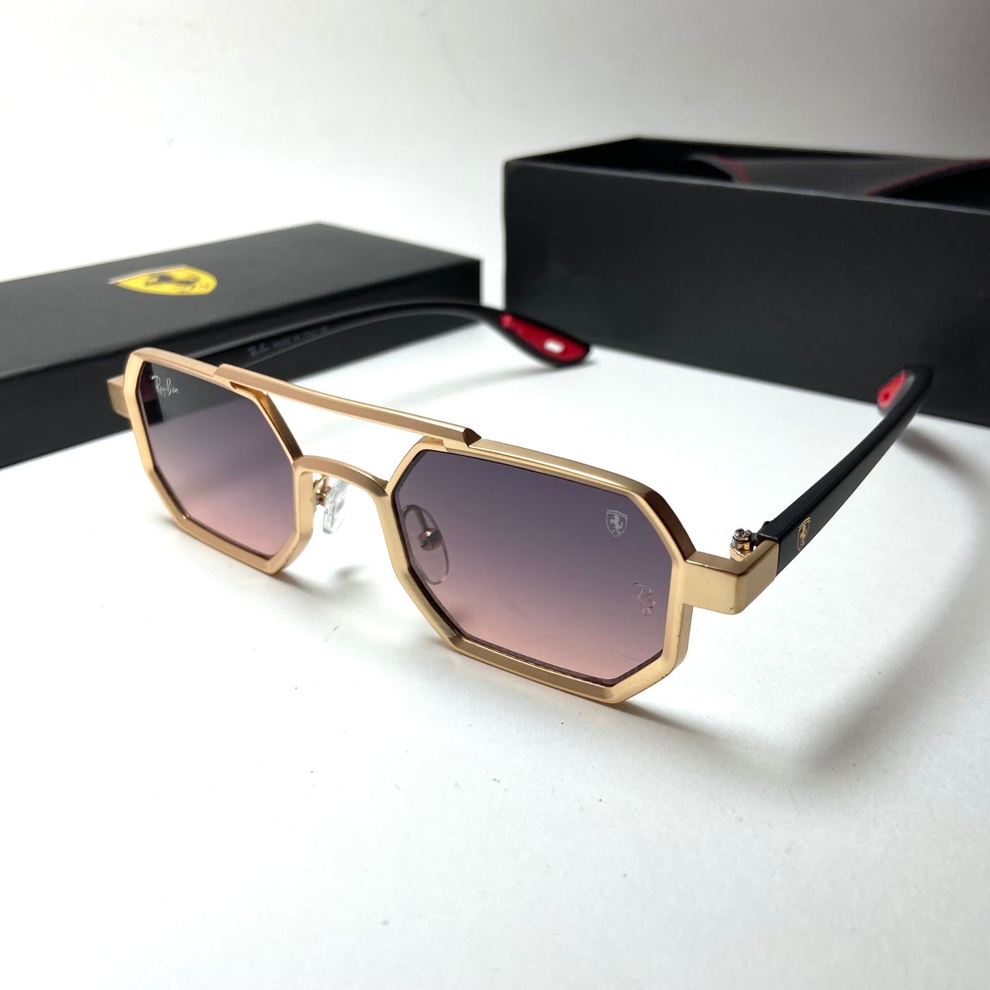 Ray Ban Scuderia Ferrari Geometric Golden