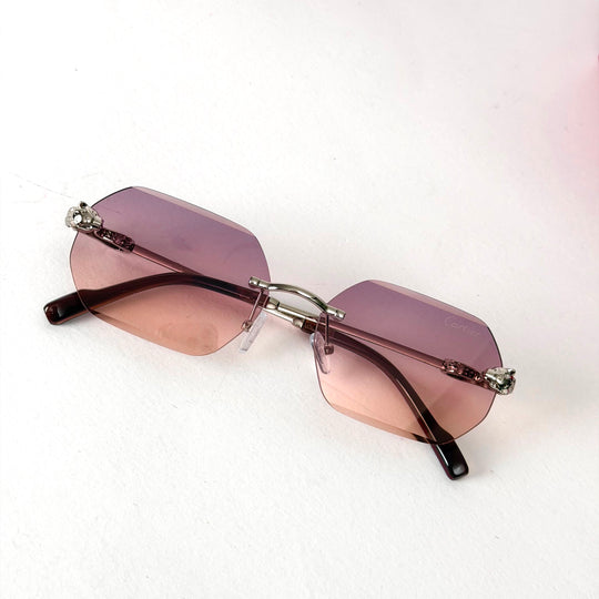 Panthère de Cartier Rimless Hexagon – Silver Pink Gradient