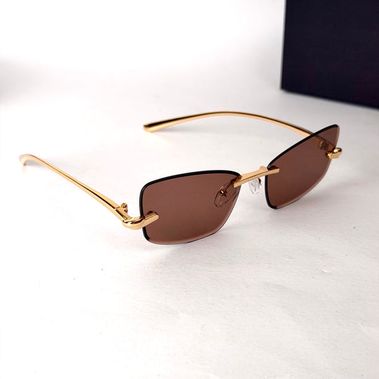 Bottega Veneta Rimless Rectangle – Brown