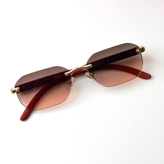 CARTIER Rimless Panthère – Gold Brown Gradient