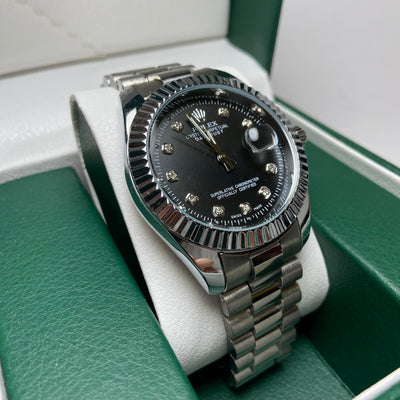 Rolex date just Diamond for Him - Black Dial