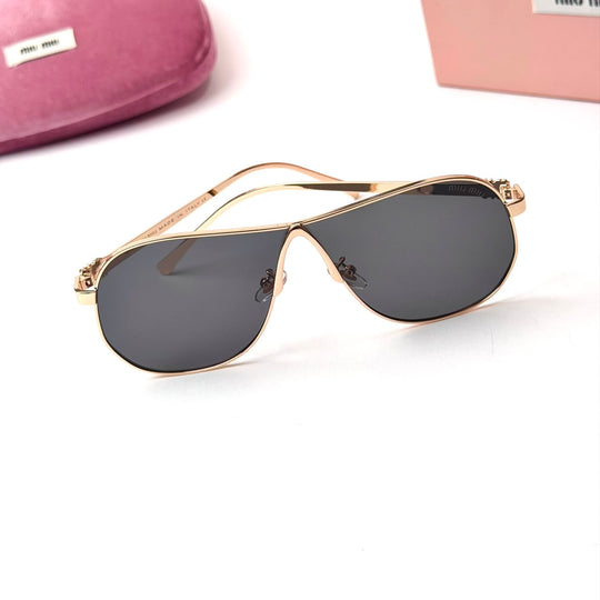 Miu Miu MU A56S Aviator – Gold Black