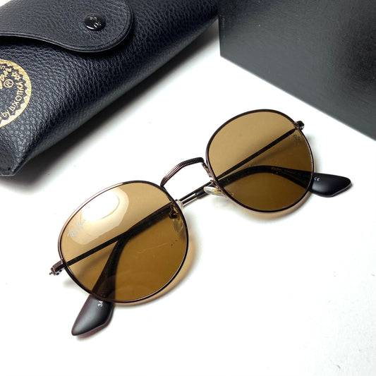 Ray Ban Small Round Brown