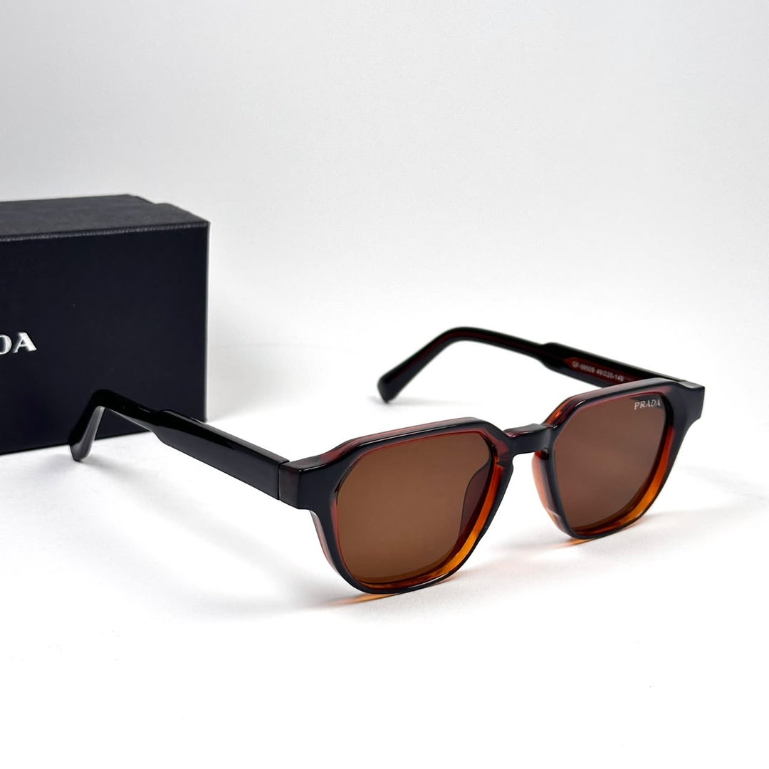 PRADA Symbole Square – Dark Tortoise Brown