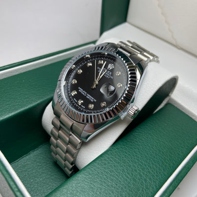 Rolex date just Diamond for Him - Black Dial