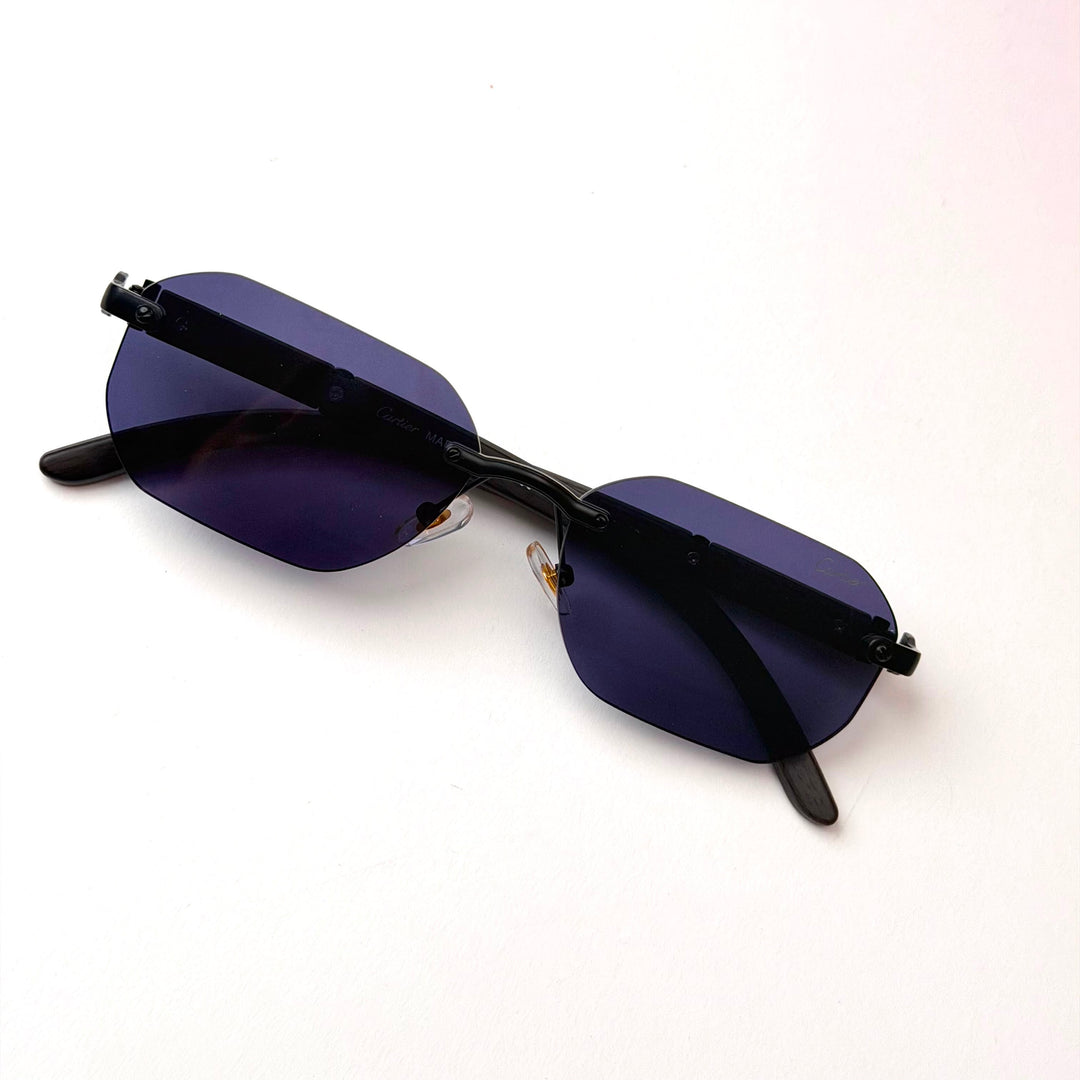 CARTIER Rimless Panthère – Black Purple Smoke