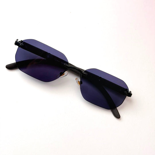 CARTIER Rimless Panthère – Black Purple Smoke