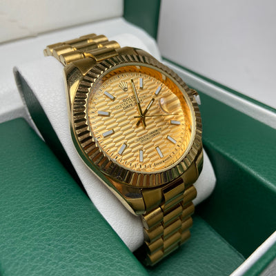 Rolex Date Just For Him - Gold-Tone with Textured Dial