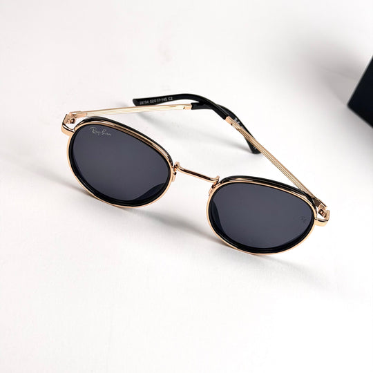 Ray Ban Double Rim Round – Gold Black