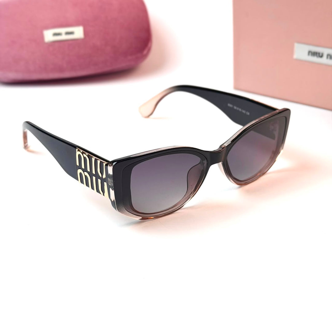 Miu Miu Sculpted Cat Eye – Nude Black