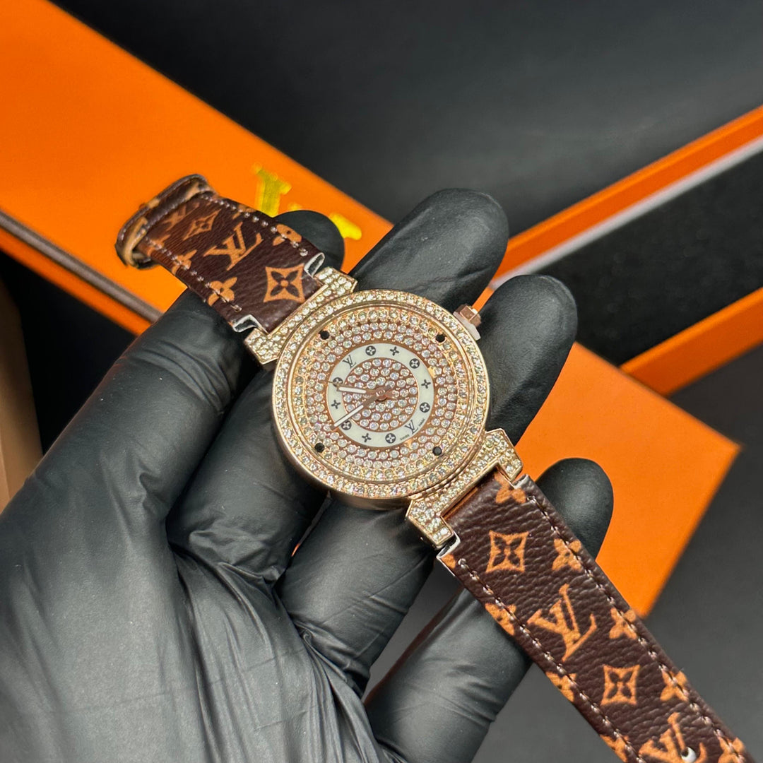 Louis Vuitton LV Crystal Round – Monogram Brown