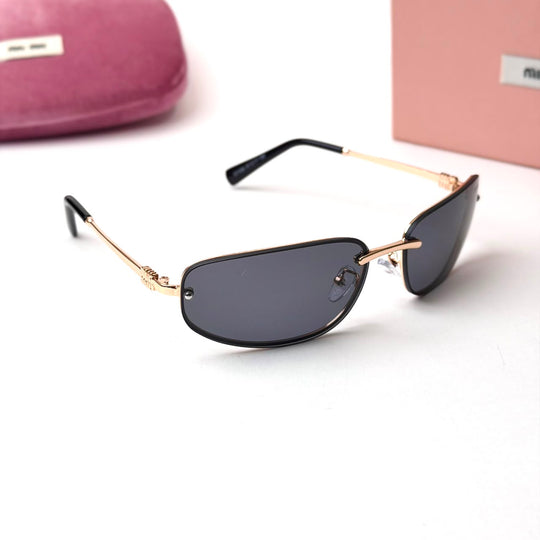 Miu Miu Slim Rectangle – Rose Gold Smoke