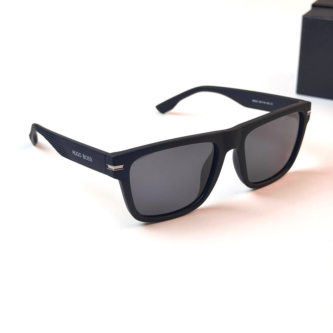 HUGO BOSS Rectangular Square – Black Smoke