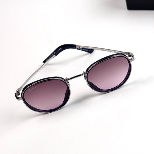 Ray Ban Double Rim Round – Silver Purple Gradient