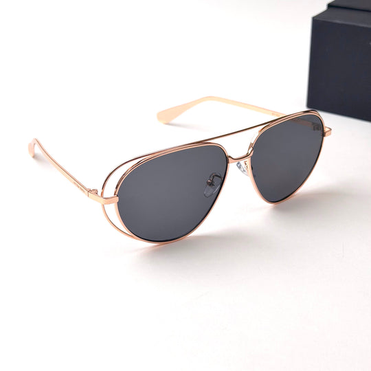 Bottega Veneta Ribbon Aviator - Rose Gold Black