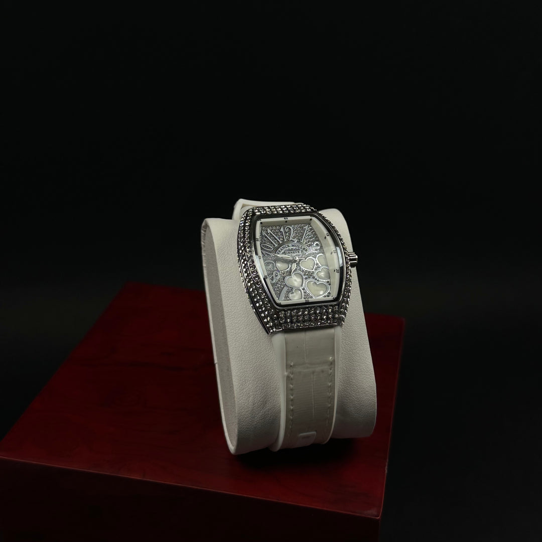 Franck Muller Vanguard Heart For Her – White &amp; Silver Diamond