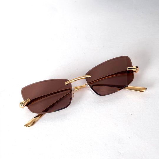 Bottega Veneta Rimless Rectangle – Brown