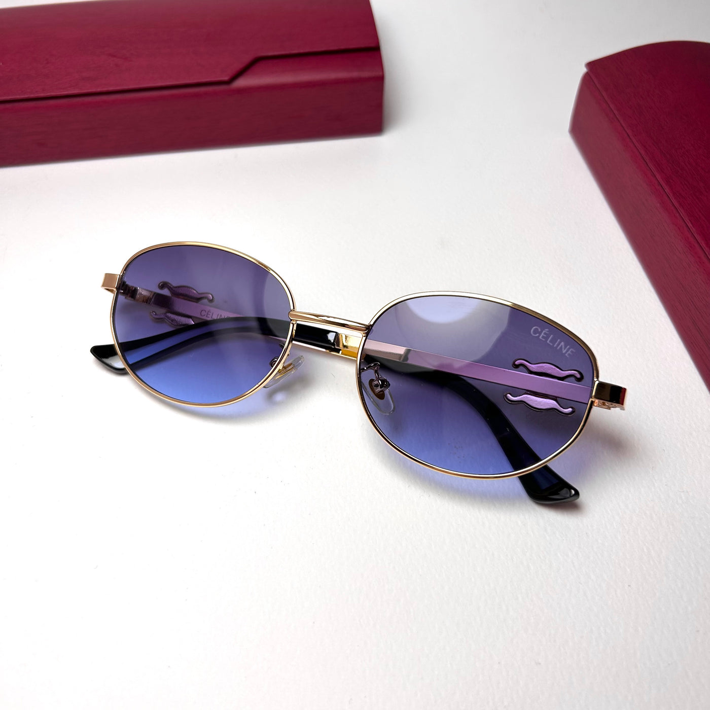 Celine Oval - Golden Blue