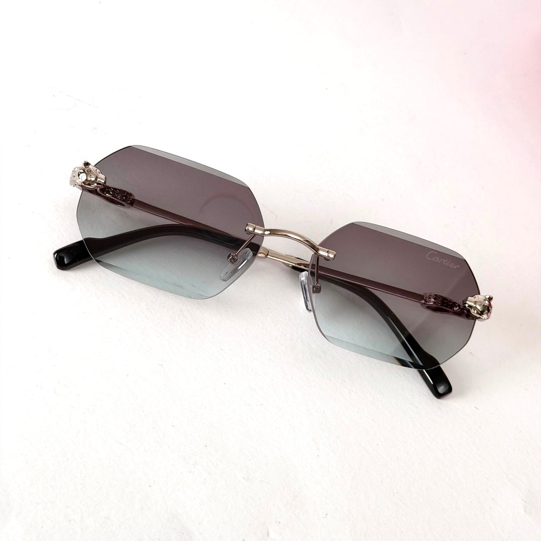 Panthère de Cartier Rimless Hexagon – Silver Grey Gradient