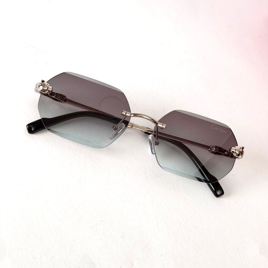 Panthère de Cartier Rimless Hexagon – Silver Grey Gradient