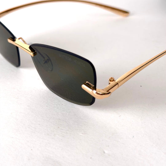 Bottega Veneta Rimless Rectangle – Olive Green